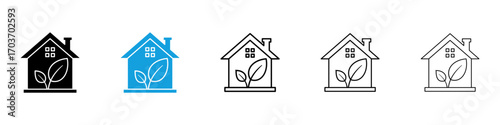 Eco house icons vector illustration for ui