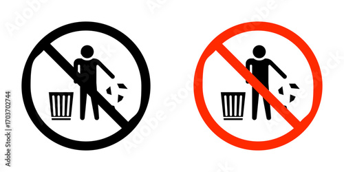 Do not litter sign vector illustration for ui