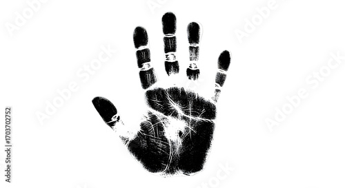 hand print on white background