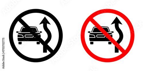 Do not overtake traffic sign vector illustration for ui