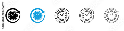 Course of time icons vector illustration for ui