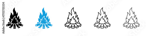 Bonfire icons vector illustration for ui