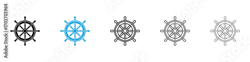 Ship wheel icons vector illustration for ui