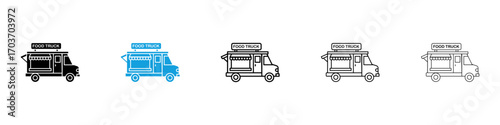 Food truck icons vector illustration for ui