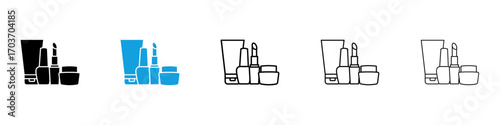 Cosmetics icons vector illustration for ui