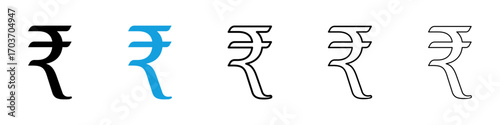 Indian rupee icons vector illustration for ui