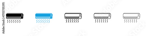 Air conditioner icons vector illustration for ui