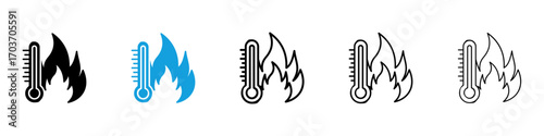 Heat icons vector illustration for ui