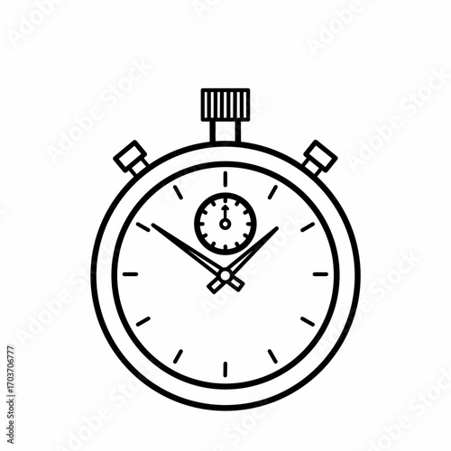 Stopwatch icon, sports timer illustration design