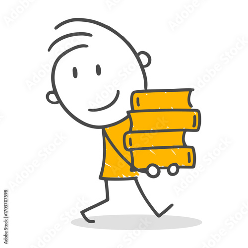 Fun illustration design representing academic achievement and accumulation of knowledge.