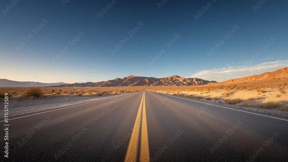 Fototapeta premium Impactful Road and Mountain