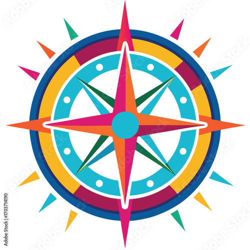vibrant-compass-rose-columbus-day-vector-art-on-a-.eps