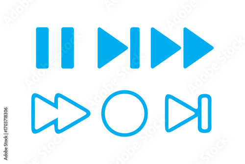 play button icon set.