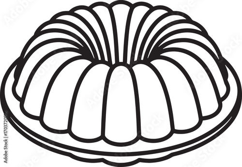 Gelatin Dessert Vector Illustration Food Sweet Treat Culinary Recipe Confectionery