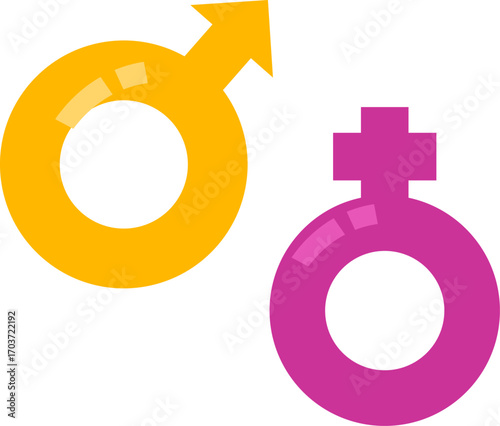 Gender Signs – Male and Female Symbol Vector Illustration