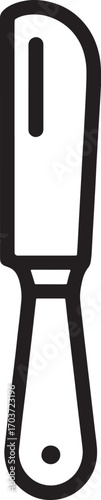 Vegetable Peeler Icon Vector Illustration: Kitchen Utensil for Food Preparation and Cooking