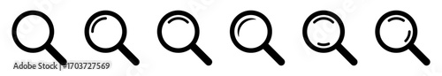 Wallpaper Mural Search icons set. Magnifying glass icon symbols collection. Torontodigital.ca