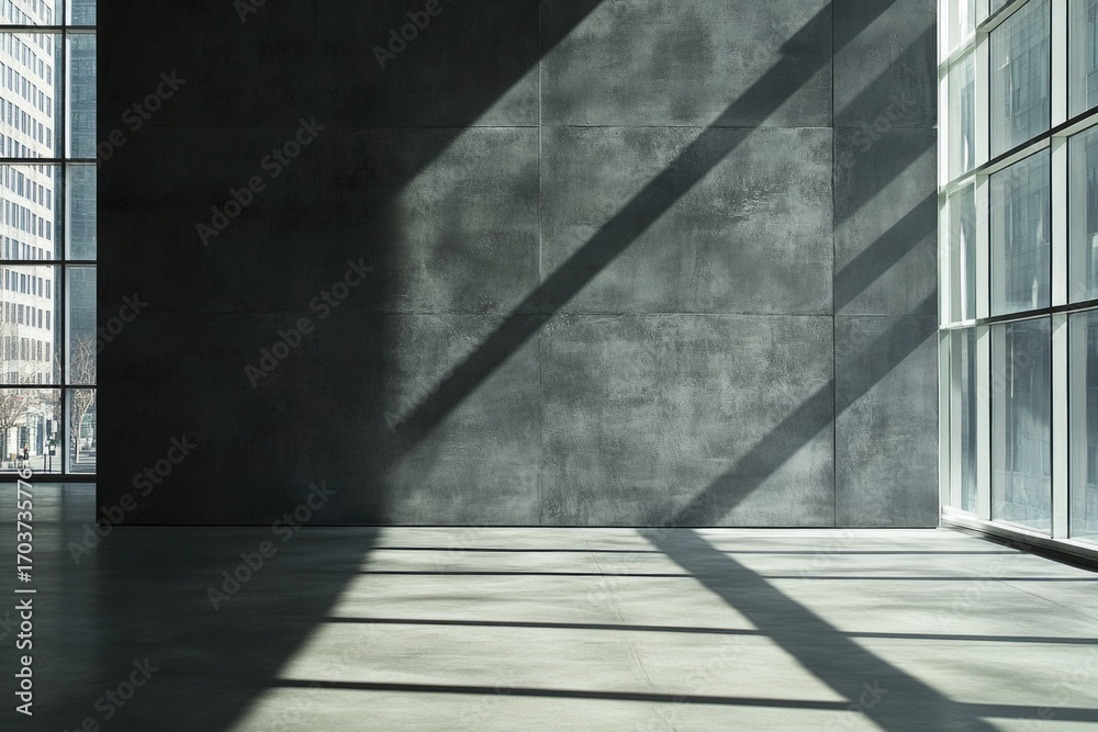 Obraz premium Sunlight creates shadows in architecture