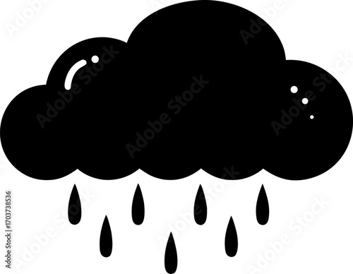 Weather Symbol for Rain and Drizzle
