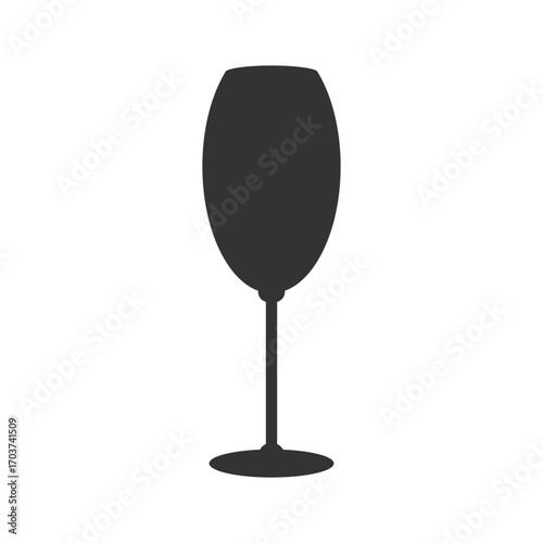Silhouette Classics Wine Glass Icon Pictogram Sticker Minimalist design element Wine Related Content