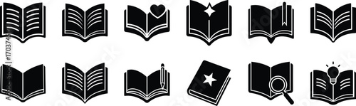 Books Icon set vector illustration on white background.