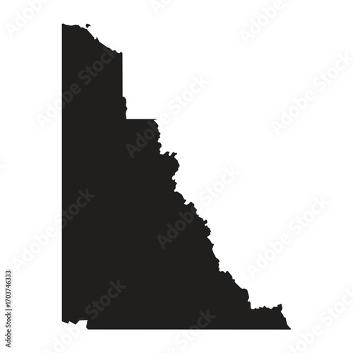 Yukon, Canada Map Silhouette Vector Design