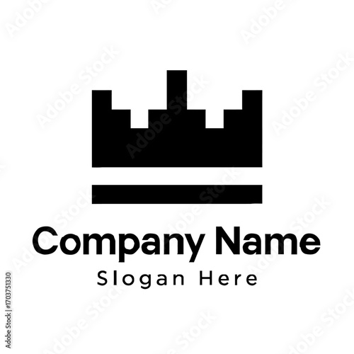 Modern Black Crown Logo Design showcasing Regal Authority and Urban Sophistication, perfect for Premium Branding, Corporate Identity, and Digital Solutions with a Focus on Excellence, Leadership, and