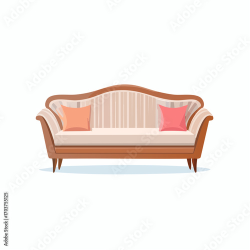 Elegante Recamiere mit geschwungener Form