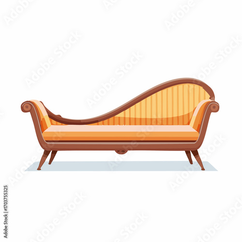 Elegante Recamiere mit geschwungener Form