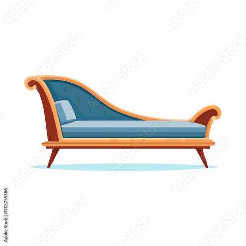 Elegante Recamiere mit geschwungener Form