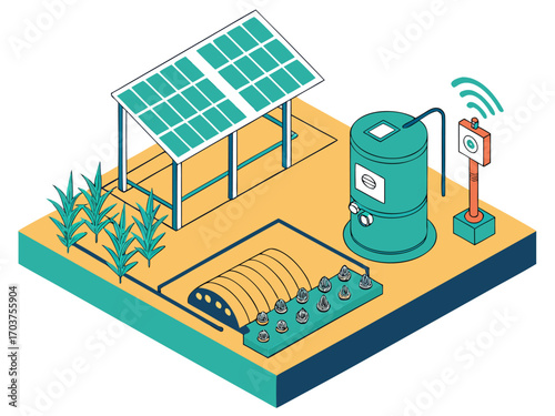 Eco-friendly solar cell water pump system for farming, delivering reliable irrigation solutions with sustainable renewable energy technology.