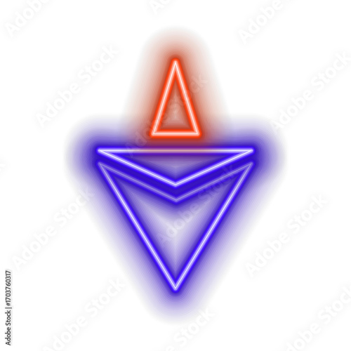Green arrows pointing to the right Neon light.  direction concept.  Bright neon direction right at night. Lighting sparrow sign.  Flashing direction indicators. 3D rendering