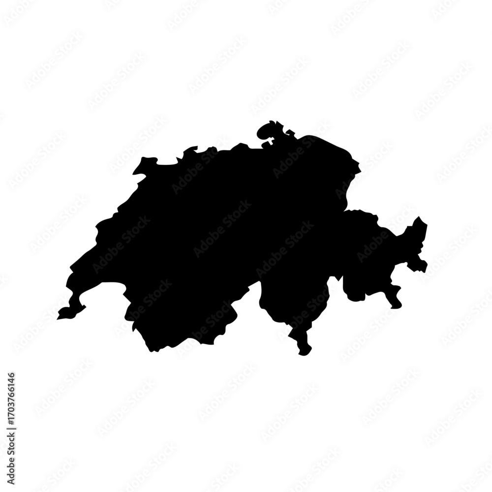 Obraz premium Switzerland map vector