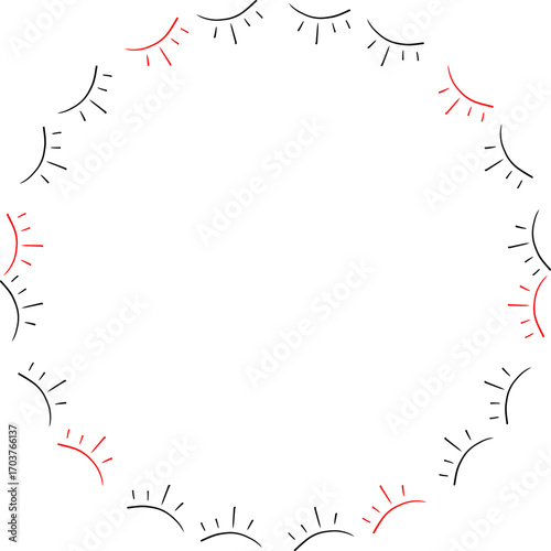 Colorful eyes frame. Vector celestial prediction eye template for your text. Eye of Providence