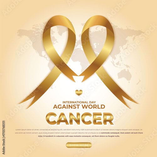 September is childhood cancer awareness month. International Childhood cancer day design