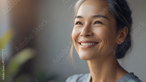 High quality headshot photograph showing serene individual with soft shadows personal growth inspiring confidence and authentic inner strength