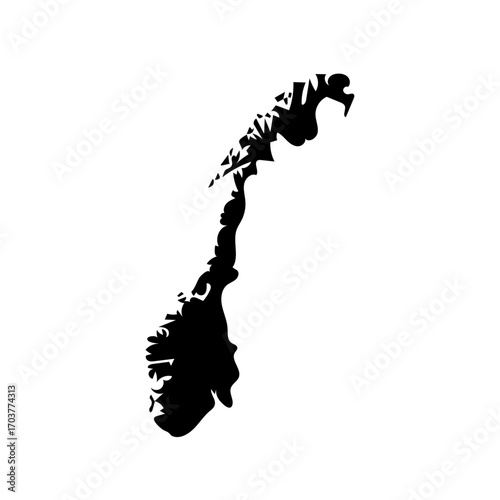 Norway map vector