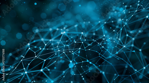 Glowing web of interconnected AI nodes, abstract digital spiderweb pattern, futuristic holographic design, clean minimal background, ultra 4K resolution