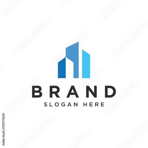 Clean minimal and modern logo design for real estate,mansion,builder,mortgage.or house resell business and company.