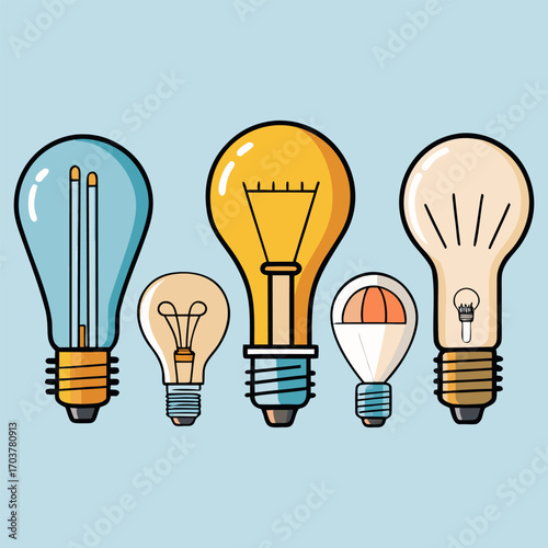 Light bulb, idea, lights, household royalty free vector