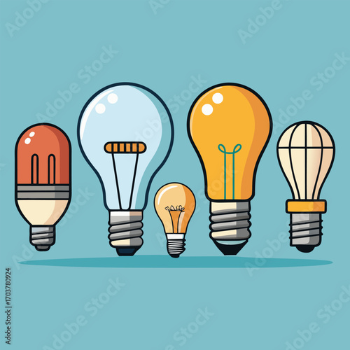 Light bulb, idea, lights, household royalty free vector