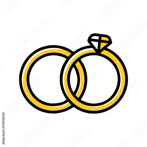 Elegant Wedding Rings Symbolizing Eternal Love and Commitment, a Timeless Representation of a Special Union between Two Individuals Forever