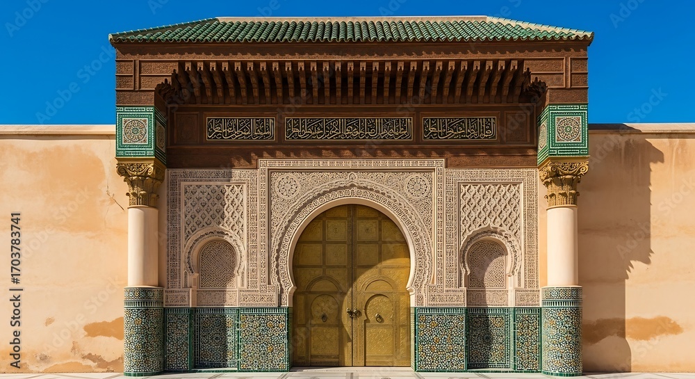 Fototapeta premium Ornate Moroccan Gate Entrance.