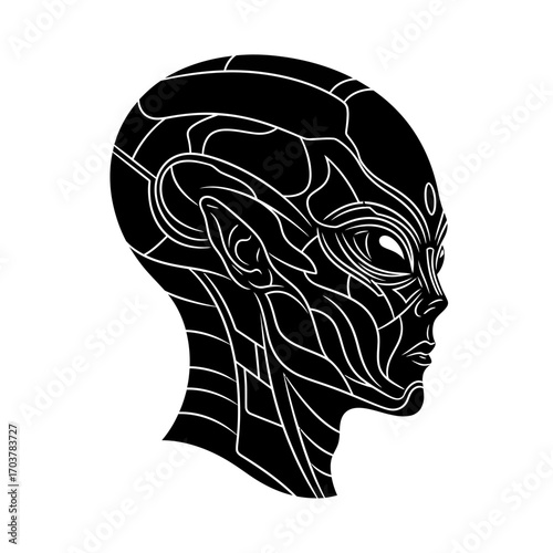 Alien Head Graphic Design