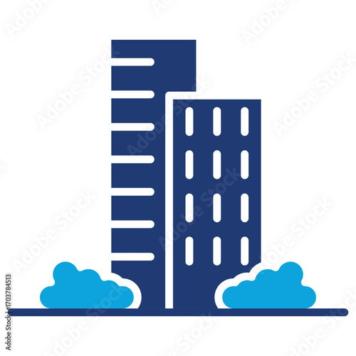 Apartments & Condominiums  Mixed color icon