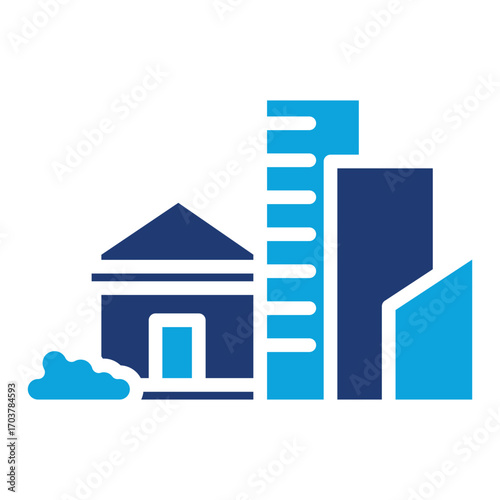 Mixed-Use Developments Mixed color icon