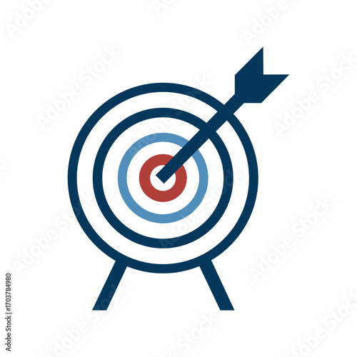Arrow hitting the bullseye on a target