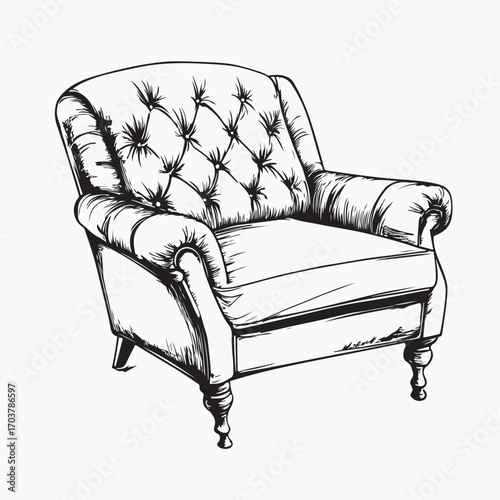 black leather armchair