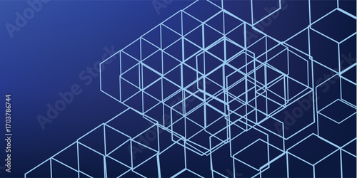 Vector hexagons pattern. Geometric abstract background with hexagonal elements. Medical, technology, or science design. Abstract science, corporate and technology concept. Tech digital background