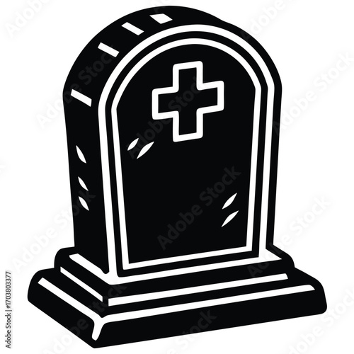 gravestone   rip tombstone vector icon
